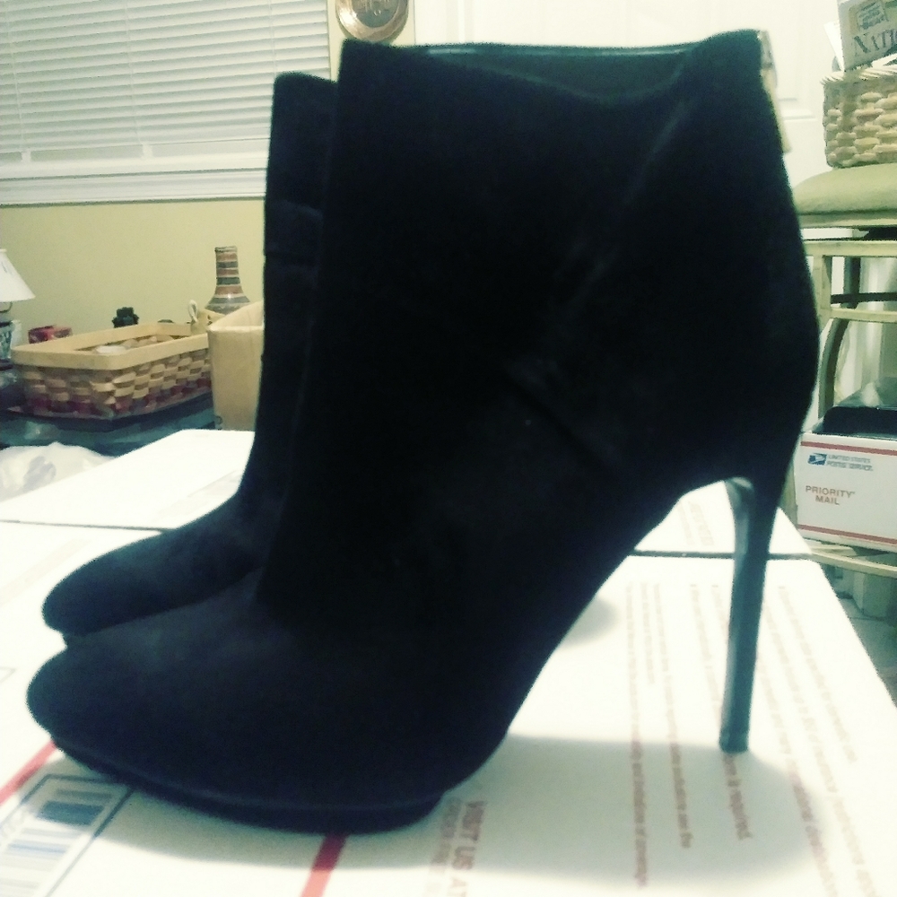 ZARA WOMAN BLACK SUEDE SHOES 👠 SIZE 10 LADY,A FABULOUS GIFTING.🎁 - Picture 2 of 8